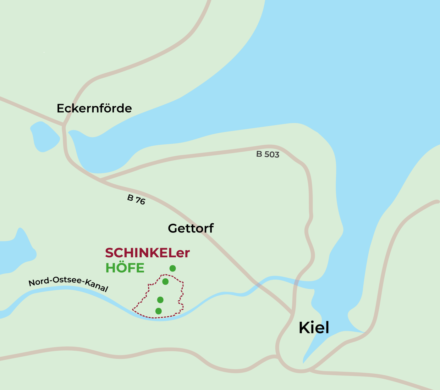 Lageplan der Schinkeler Höfe